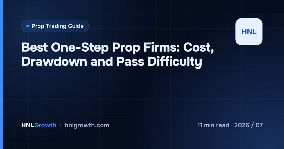 Best One-Step Prop Firms: Cost, Drawdown and Pass Difficulty — cover image