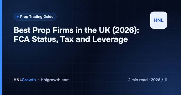 Best Prop Firms in the UK (2026): FCA Status, Tax and Leverage cover illustration