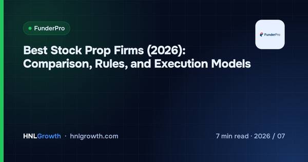 Best Stock Prop Firms (2026): Comparison, Rules, and Execution Models cover illustration