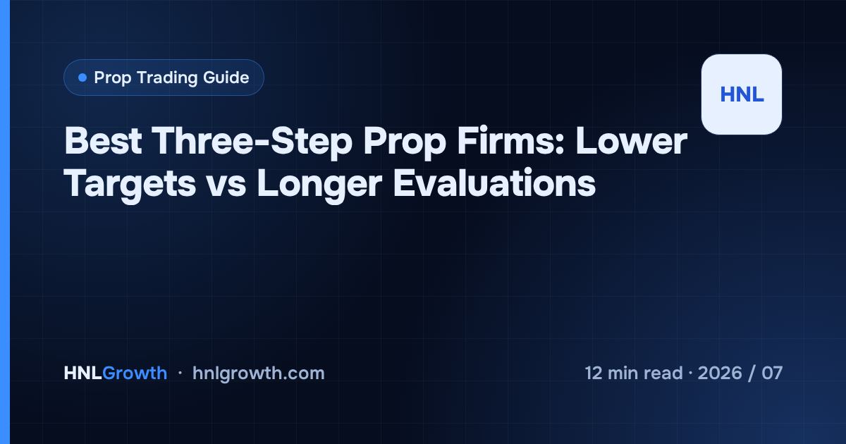 Best Three-Step Prop Firms: Lower Targets vs Longer Evaluations — cover image