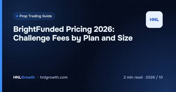 BrightFunded Pricing 2026: Challenge Fees by Plan and Size cover illustration