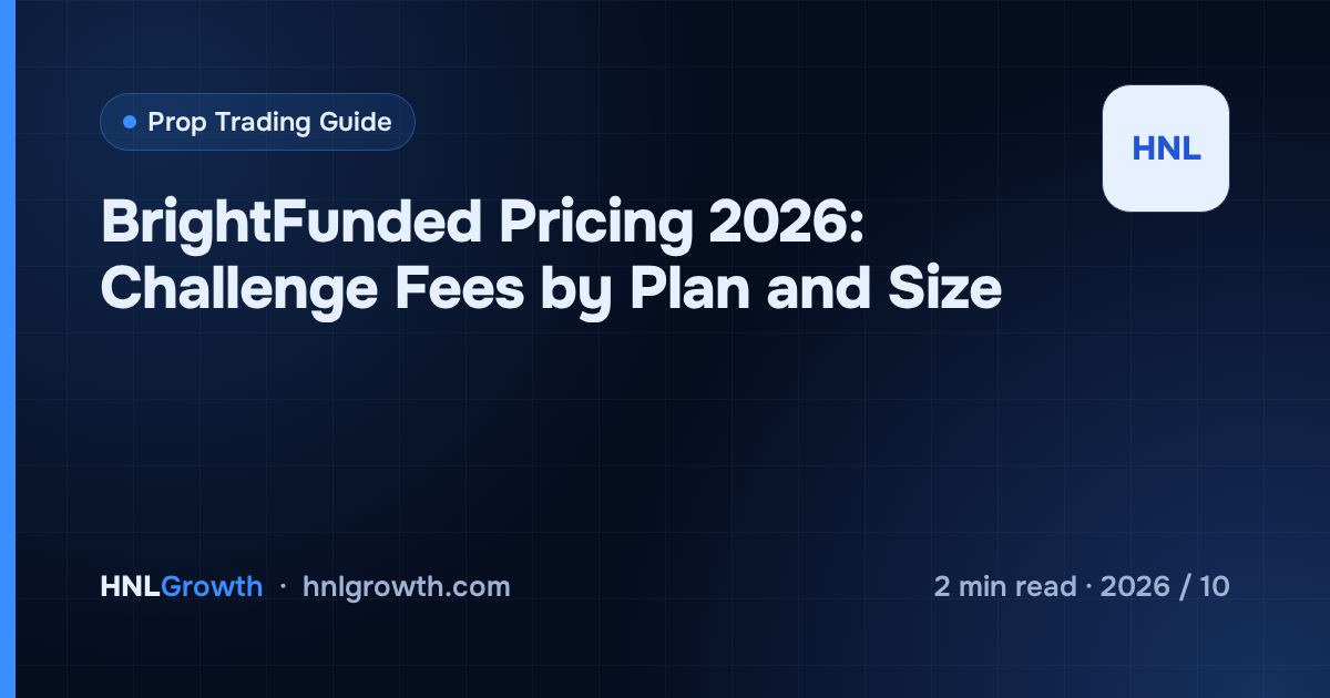 BrightFunded Pricing 2026: Challenge Fees by Plan and Size — cover image