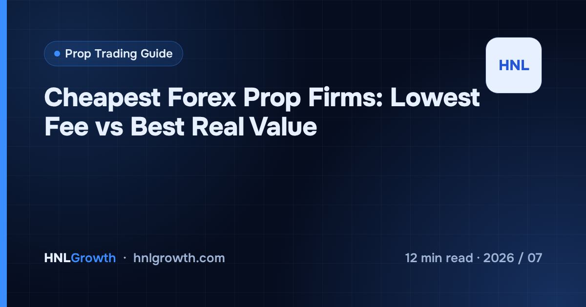 Cheapest Forex Prop Firms: Lowest Fee vs Best Real Value — cover image