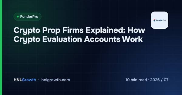 Crypto Prop Firms Explained: How Crypto Evaluation Accounts Work cover illustration
