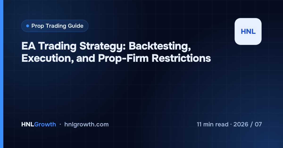 EA Trading Strategy: Backtesting, Execution, and Prop-Firm Restrictions — cover image