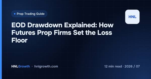 EOD Drawdown Explained: How Futures Prop Firms Set the Loss Floor cover illustration