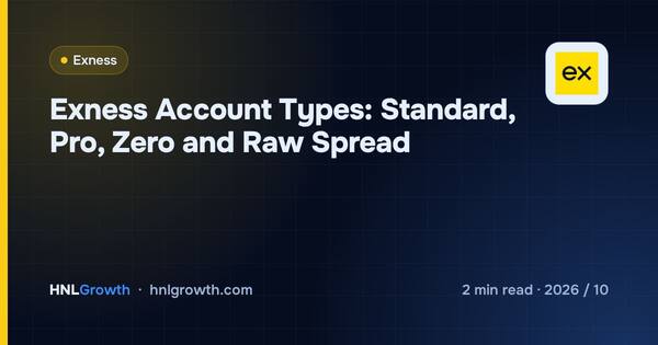 Exness Account Types: Standard, Pro, Zero and Raw Spread cover illustration