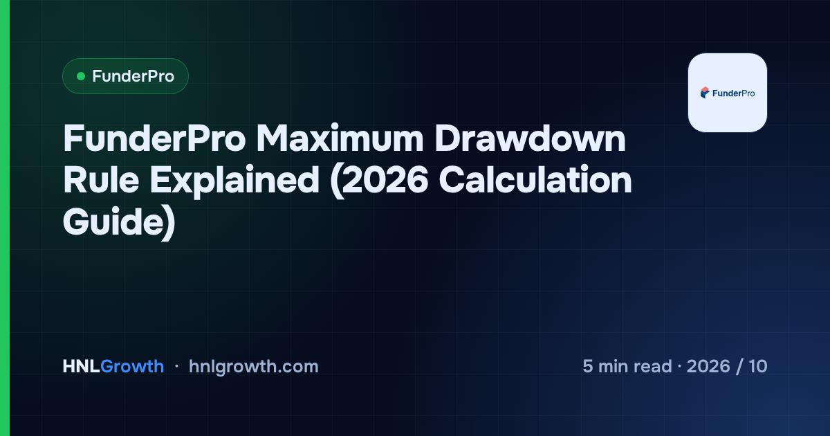 FunderPro Maximum Drawdown Rule Explained (2026 Calculation Guide) — cover image
