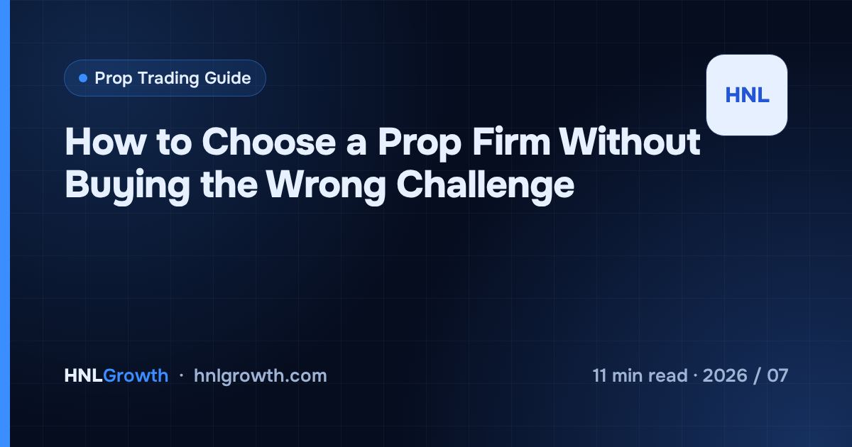 How to Choose a Prop Firm Without Buying the Wrong Challenge — cover image