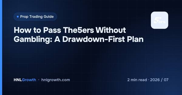 How to Pass The5ers Without Gambling: A Drawdown-First Plan cover illustration