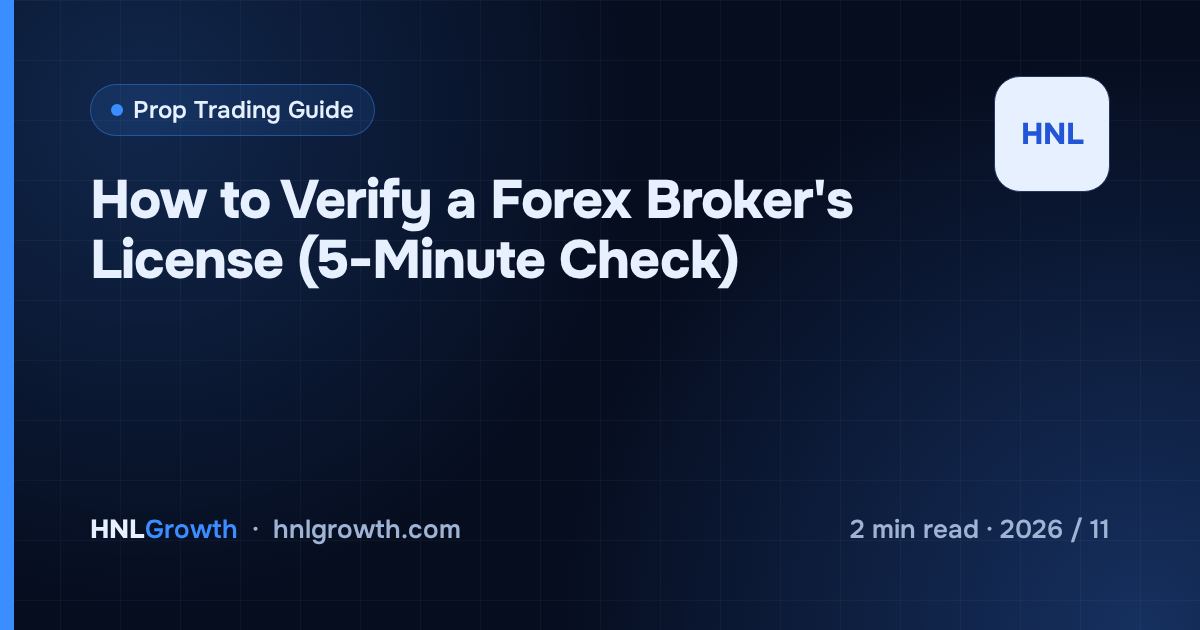 How to Verify a Forex Broker's License (5-Minute Check) — cover image