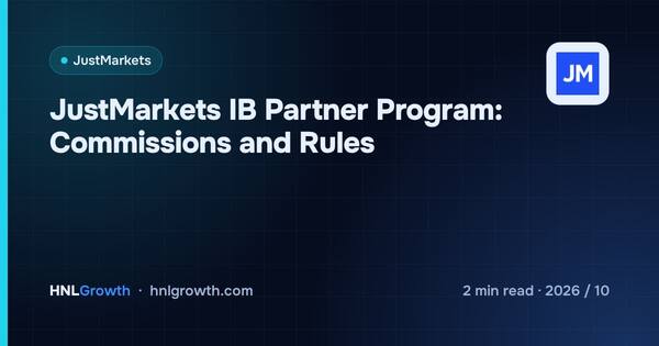 JustMarkets IB Partner Program: Commissions and Rules cover illustration