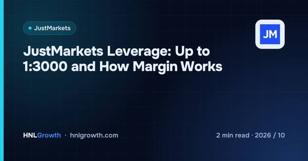 JustMarkets Leverage: Up to 1:3000 and How Margin Works cover illustration