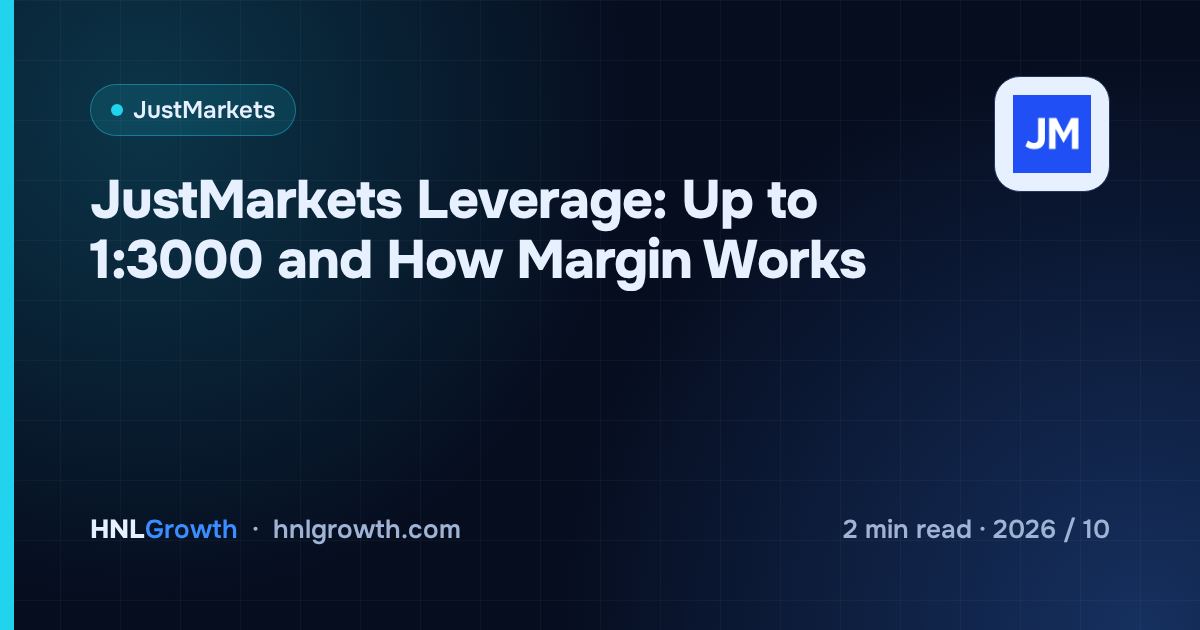 JustMarkets Leverage: Up to 1:3000 and How Margin Works — cover image