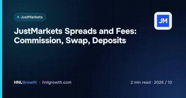 JustMarkets Spreads and Fees: Commission, Swap, Deposits cover illustration
