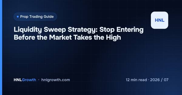 Liquidity Sweep Strategy: Stop Entering Before the Market Takes the High cover illustration