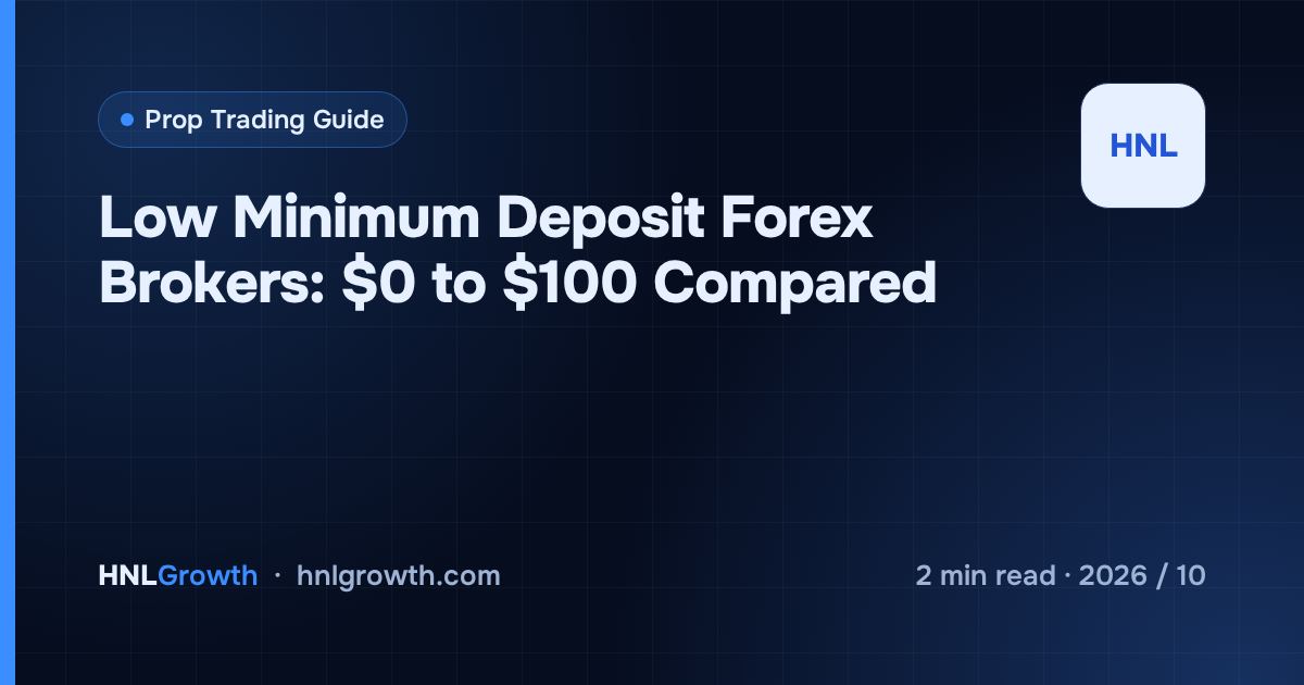 Low Minimum Deposit Forex Brokers: $0 to $100 Compared — cover image