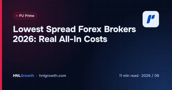 Lowest Spread Forex Brokers 2026: Real All-In Costs cover illustration