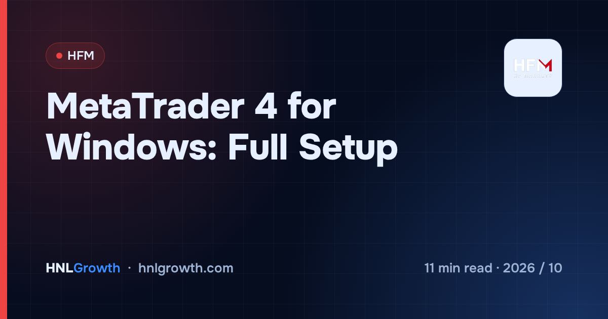 MetaTrader 4 for Windows: Full Setup — cover image