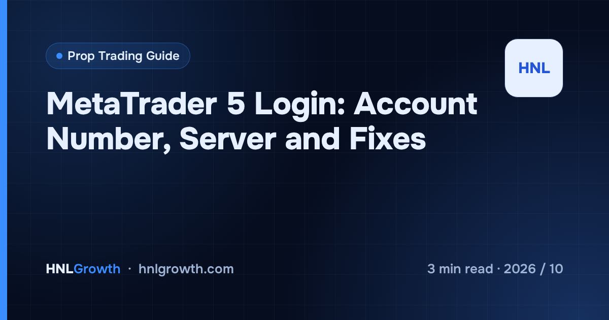 MetaTrader 5 Login: Account Number, Server and Fixes — cover image