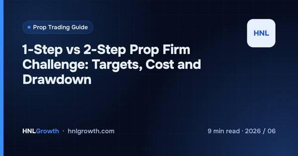1-Step vs 2-Step Prop Firm Challenge: Targets, Cost and Drawdown cover illustration