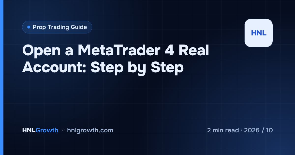 Open a MetaTrader 4 Real Account: Step by Step — cover image