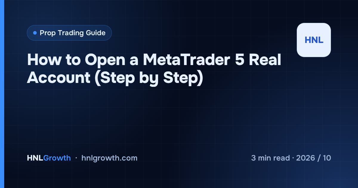 How to Open a MetaTrader 5 Real Account (Step by Step) — cover image