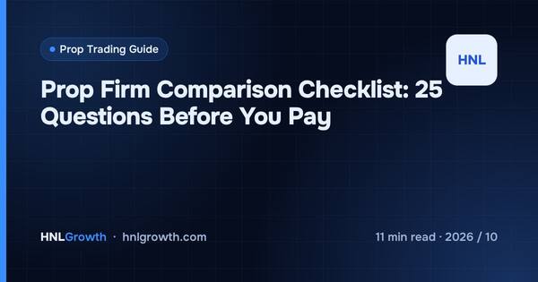 Prop Firm Comparison Checklist: 25 Questions Before You Pay cover illustration