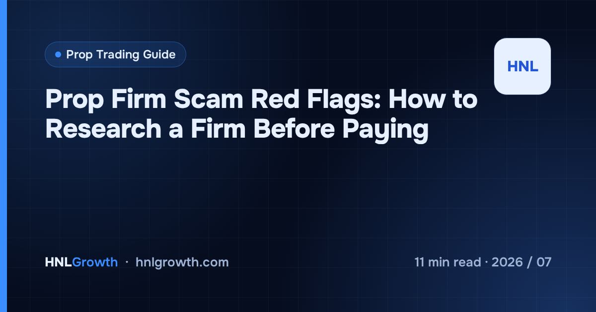 Prop Firm Scam Red Flags: How to Research a Firm Before Paying — cover image