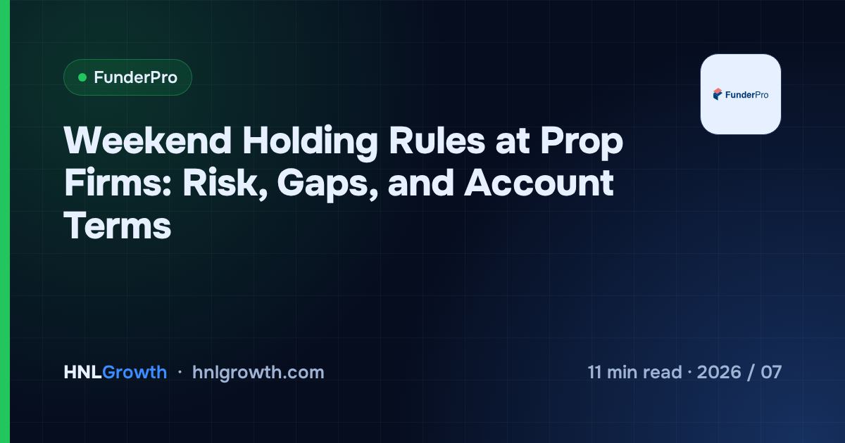 Weekend Holding Rules at Prop Firms: Risk, Gaps, and Account Terms — cover image