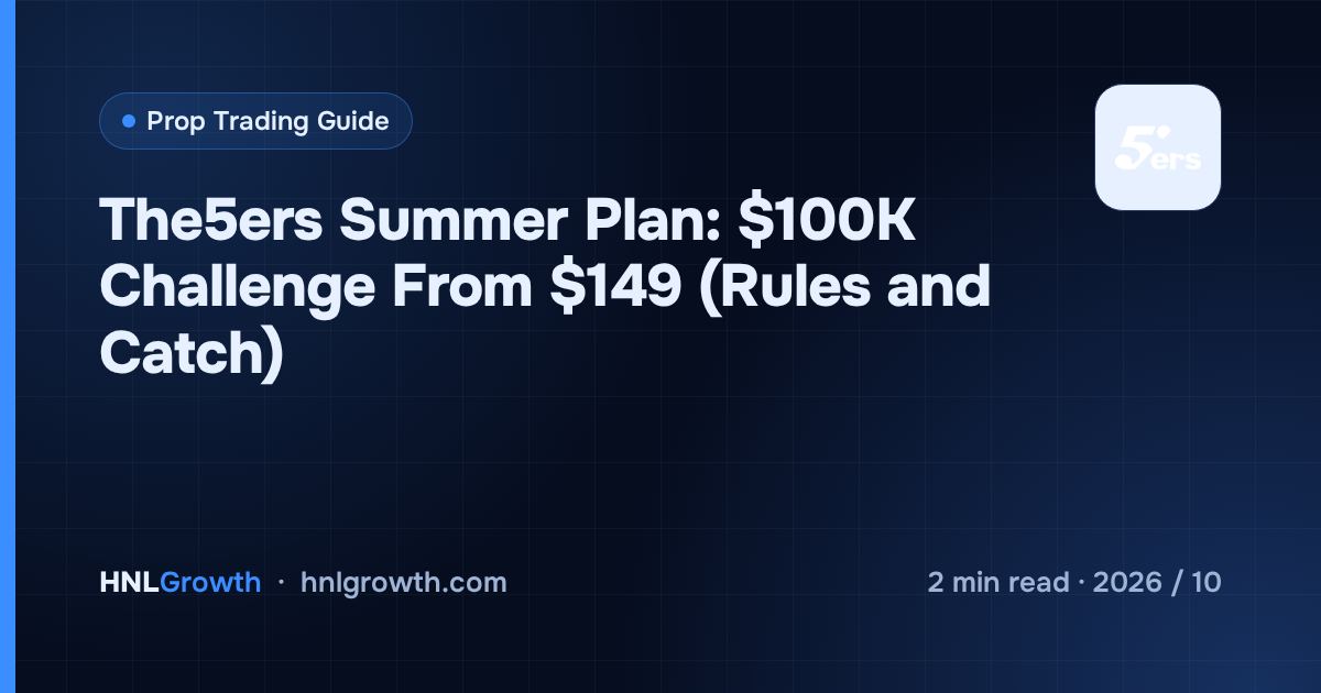 The5ers Summer Plan: $100K Challenge From $149 (Rules and Catch) — cover image