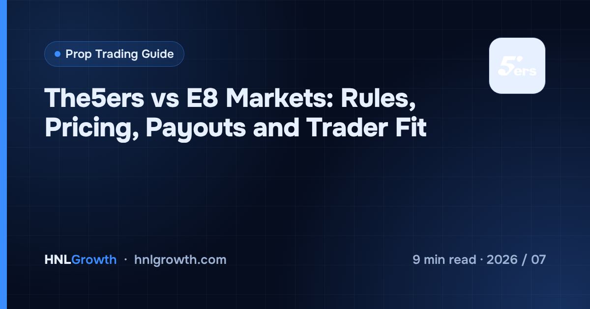 The5ers vs E8 Markets: Rules, Pricing, Payouts and Trader Fit — cover image