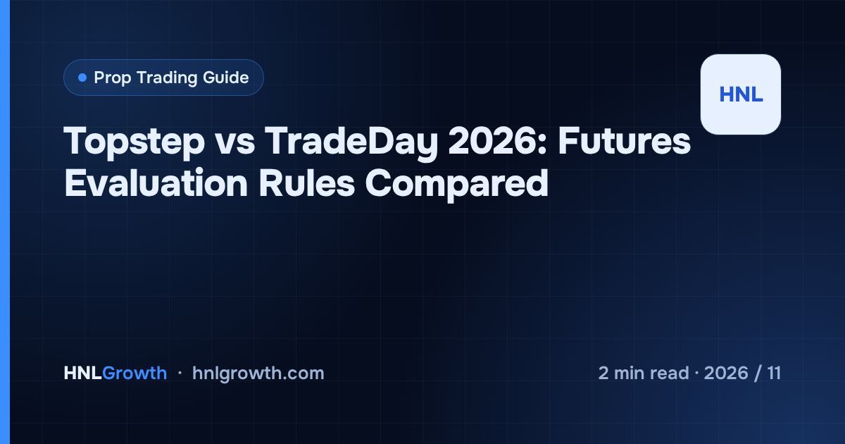 Topstep vs TradeDay 2026: Futures Evaluation Rules Compared — cover image