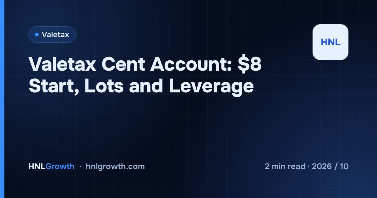 Valetax Cent Account: $8 Start, Lots and Leverage — cover image