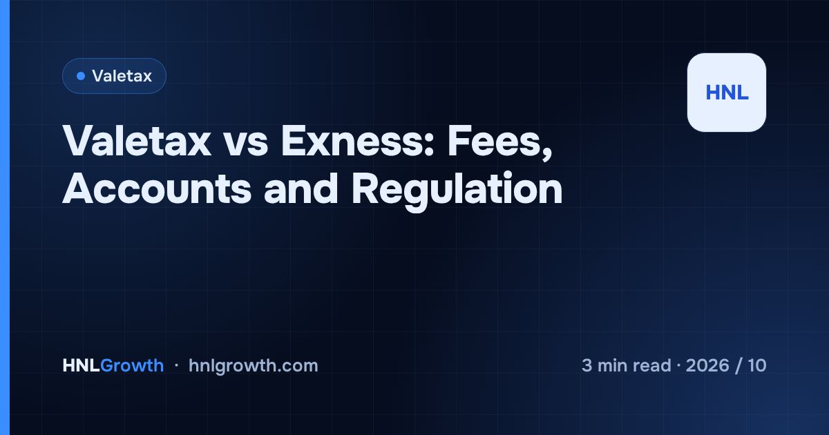 Valetax vs Exness: Fees, Accounts and Regulation — cover image