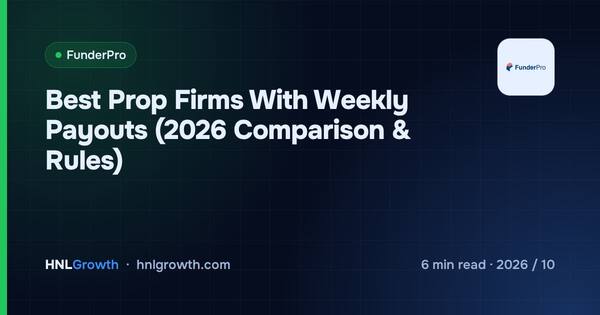 Best Prop Firms With Weekly Payouts (2026 Comparison & Rules) cover illustration