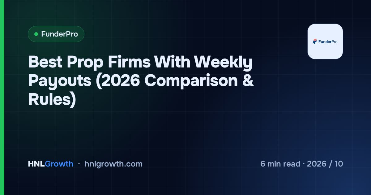 Best Prop Firms With Weekly Payouts (2026 Comparison & Rules) — cover image