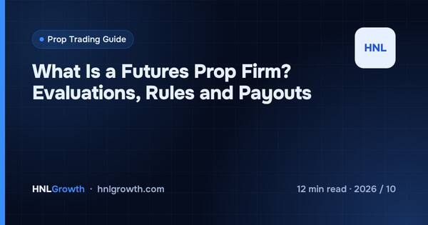What Is a Futures Prop Firm? Evaluations, Rules and Payouts cover illustration