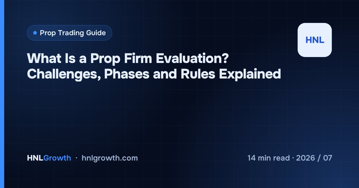 What Is a Prop Firm Evaluation? Challenges, Phases and Rules Explained — cover image