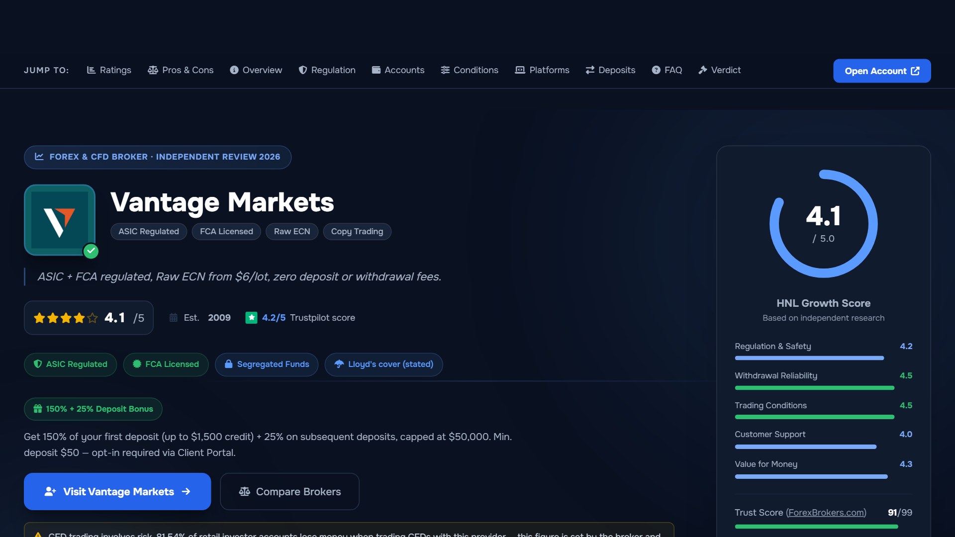 Vantage vs IC Markets: Raw Account Costs and Regulation — Regulatory oversight, country eligibility, and KYC verification diagram