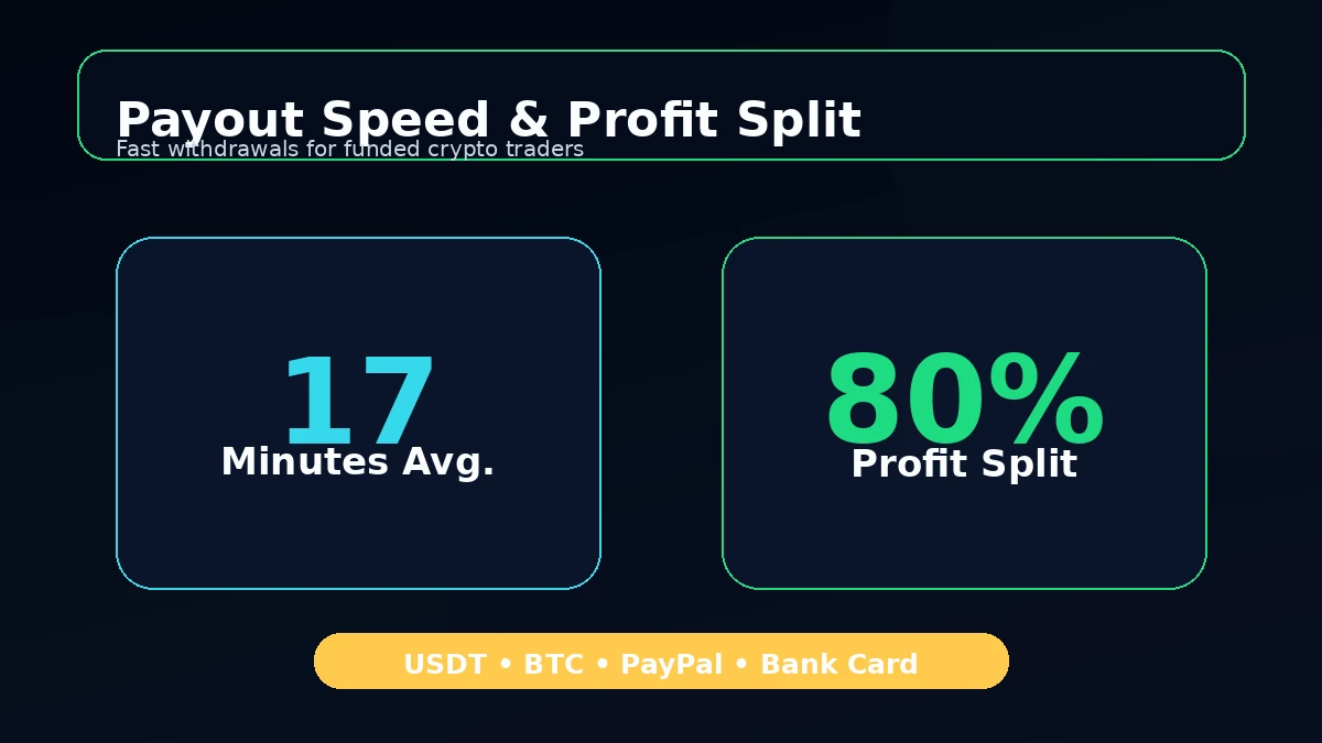HashHedge payouts and up to 80 percent profit split for crypto prop traders