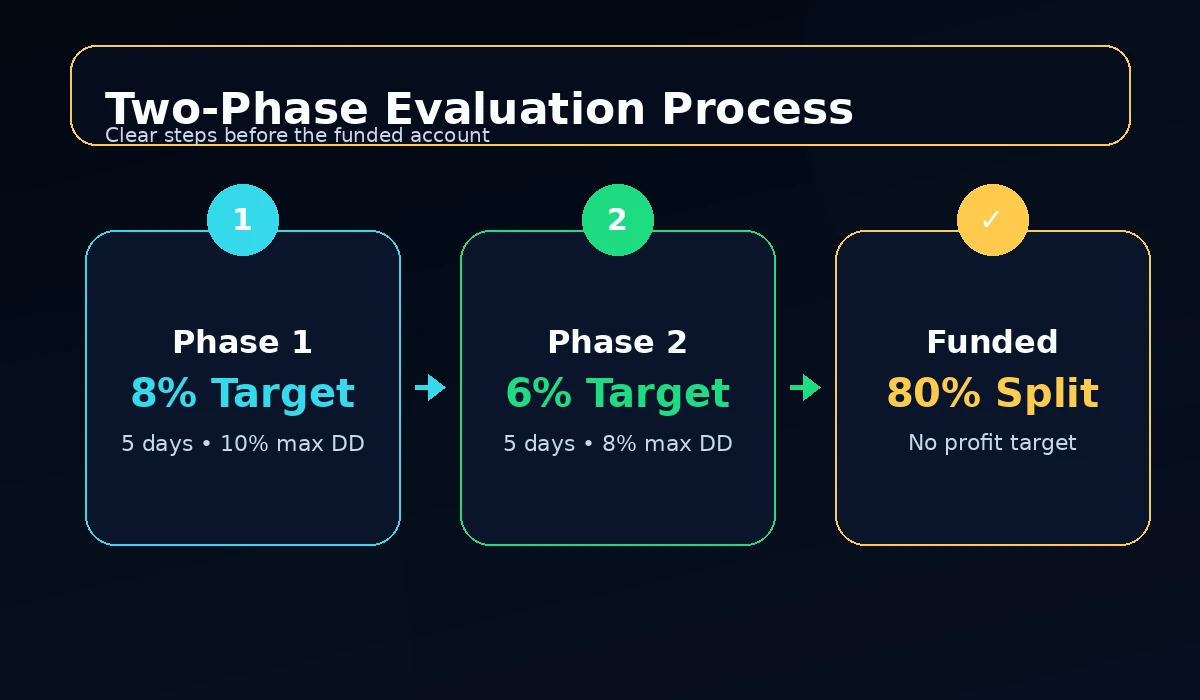 HashHedge two-stage evaluation rules Stage 1 8 percent and Stage 2 6 percent